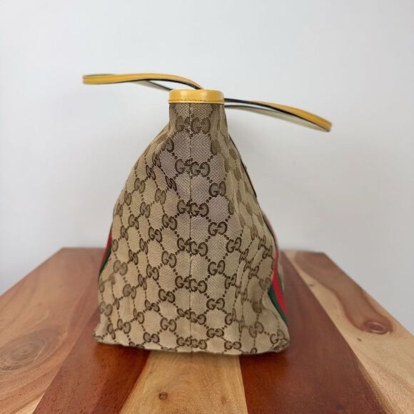 Pre-Owned Gucci GG Canvas Sherry Line Tote Bag 211970 - Picture 3 of 12